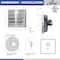 Iliving 20 in. Wall Mounted Shutter Exhaust Fan with Thermostat and Variable Speed controller, 3368 CFM ILG8SF20V-ST - alternate 4